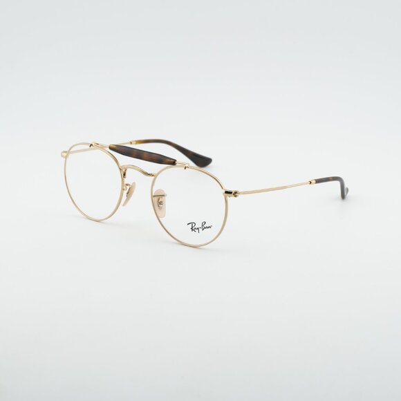 Ray Ban RX3747V 2500 Eyeglasses Gold 47mm Round Frame - Lowest price!